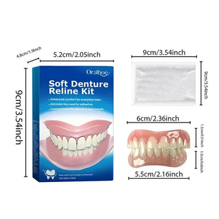 Denture Silicone Kit Silicone Liners Soft Kit Soft Denture Kit Teeth Upper And Lower Set Easy Use Dental careF7$k