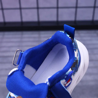 Spring New Children's Sports Shoes Cartoon Dinosaur Children's LED Light Shoes Soft Sole Boys' Causal Sneakers 2-6 Years Old