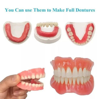 1Set Resin Teeth Denture Full Mouth Upper Lower Acrylic Artificial Preformed False Tooth Model Dedicated Teeth ﻿Dentistry Tool