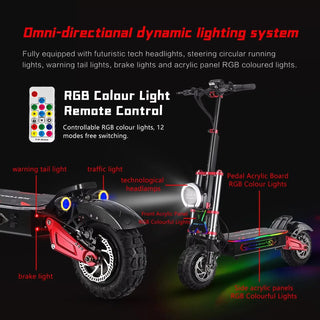 Boyueda S5 Electric scooter 6000WMotor 60v38AH Battery 11 Inch AdultOff-road Escooters 85km/h DoubleDrive Version E-5cooter