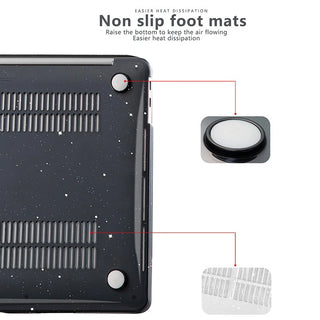 Glitter laptop Cover For 2025 Macbook Air 13.6 M4 Case MacBook Air 15 M4 Chip Case MacBook Pro 14 M4 Pro 16 M3 M2 M1 Pro 13 Case