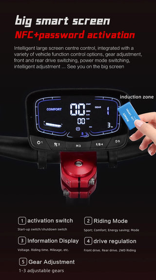 Electric Scooter 6000W Travel Motor 60V38AH Battery NDavid Safety App Control Electric Scooter Silent Tire Electri