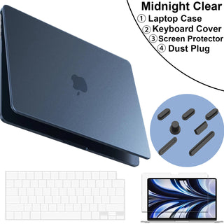 Matte Protective Case For MacBook Air 13.6 inch 2025–2022 M4/M3/M2 Chip Models A3240 A3113 A2681,Scratch & Fingerprint Resistant