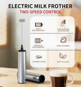Kitchen Powerful Stirrer Milk Frother Handheld Foam Maker for Lattes Whisk Drink Mixer Coffee Electric Rechargable Egg Beater