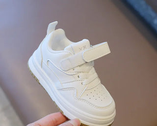 Children's White Shoes Spring and Autumn Kid's Sports Shoes Anti slip Lightweight Boys Board Shoes Soft Sole Baby Casual Shoes