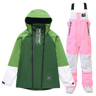 New Snowboarding Suit Men Women Skiing Suit Winter Outdoor Warm Windproof Waterproof Ski Hoodie Jacket+Pants Set Ski Equipment