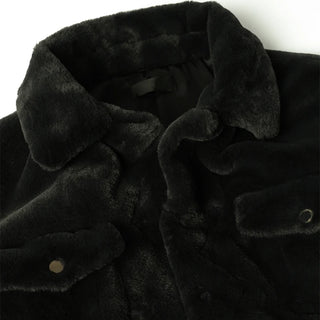 Mauroicardi Winter White Short Soft Warm Faux Fur Coat