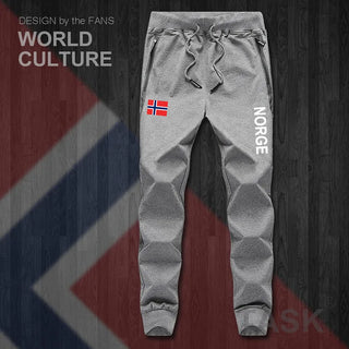 Norway Norge NOR Norwegian Nordmann NO mens pants joggers jumpsuit sweatpants track sweat fitness fleece tactical casual nation