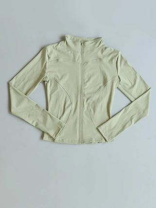 Fitfemme Women's Slim Fit Sports Jacket - High Neck, Full Zip, Long Sleeve, Multiple Colors for Yoga & Workout