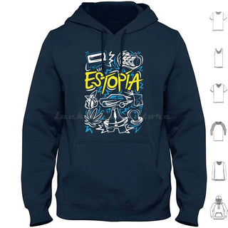 Estopía ( Argentina ) : Estopa 25th Anniversary Tour Hoodie cotton Long Sleeve Estopy Tow Estopia David Mu ? Oz Jose Mu ? Oz