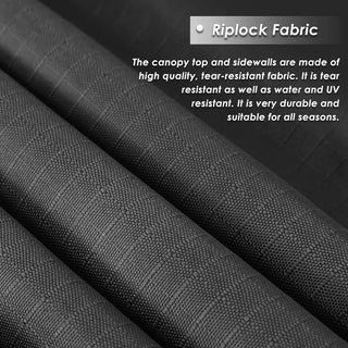 Patio Gazebo Steel Frame Outdoor Gazebo with Windows Curtains (11x11,Dark Gray)