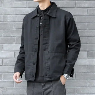 Black Vintage Men's Denim Jacket