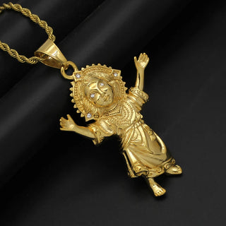 Iced Out Rhinestones Pendant Necklace