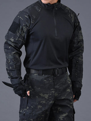 Men's Tactical Two Pieces Sets Outdoor Shirts and Pants Suit Camo Uniform Frog Suit Airsoft Clothes SWAT Paintbal Work Cargo Set