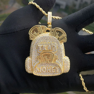 Hip Hop 5A+ CZ Stone Bling Iced Out MONEY bag Jewelry