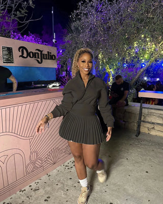 Weird Puss Elegant Simple 2 Piece Set Women 2024 Fall Trend Casual Sweatshirts+Pleateda-Line Skirt Classic Matching Streetwear