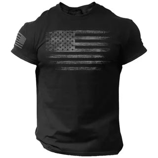 Gym Men's T-shirt 3d Print USA Flag T Shirt Oversized Casual Short-sleeved Summer Sportswear Men Clothing