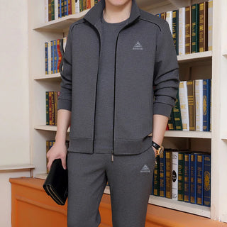 PLUS Size Sport Tracksuits Jackets + Pants 3 Piece Male Running Jogging Suit Outfits Warm Fitness Winter Outdoor Sportswear