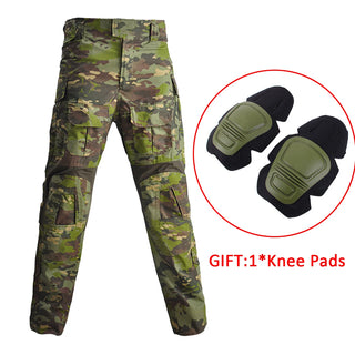 G3 Men's Tactical Pants Clothing Men Camping Cargo Pant US CP Airsoft Camo Paintball Combat Pants +Pads