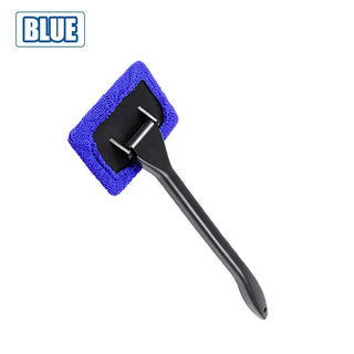 Car Window Cleaner Brush Kit Microfiber Windshield Cleaning Tool Auto Interior Glass Wash Wiper Long Handle Reusable Cloth Pad