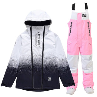 New Snowboarding Suit Men Women Skiing Suit Winter Outdoor Warm Windproof Waterproof Ski Hoodie Jacket+Pants Set Ski Equipment