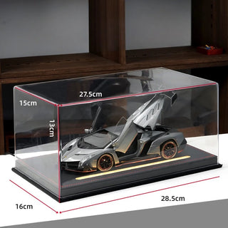 Acrylic Display Box with Light for 1:24 Alloy Car Model Simulation Car Collection Ornaments Dustproof Storage Box Home Decor