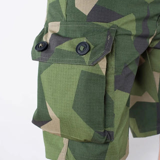 Geometric Camo Combat Shorts Mens Summer Multi Pocket Outdoor Hiking Mid Pants Size S-3XL Waterproof Tactical Training Overalls