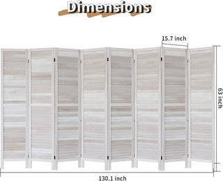 Pnels Room Divider 5.6 FT Tall 16" Wide Wooden Privacy Screen Panel Freestanding Folding Partition Wall Dividers Screen for Ho