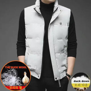 Winter Down Jacket Men's Golf Jackets Vest White Duck Down Waistcoat Zipper Luxury Windproof Waterproof Keep Warm Man Golf Coats