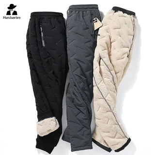 Pantalones de algodón de invierno para hombre, informales, impermeables, con cremallera, bolsillos, de lana gruesa, cálidos, para correr, para exteriores, a prueba de frío, pantalones de esquí, 7XL 