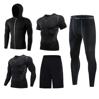 5 Pcs Men's Tights Workout Fitness Training Tracksuit