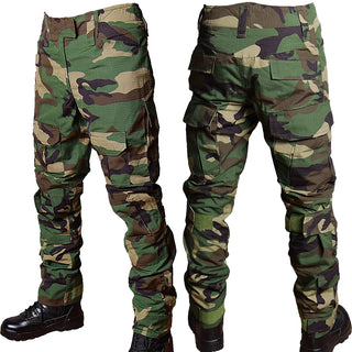 Camo Tactical Sets Men Summer Breathable Short Sleeve Tshirts+Multi-pocket Wear-resistant Straight Pant 2 Pcs Suits Training Set