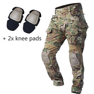 G3 Men's Tactical Pants Clothing Men Camping Cargo Pant US CP Airsoft Camo Paintball Combat Pants +Pads