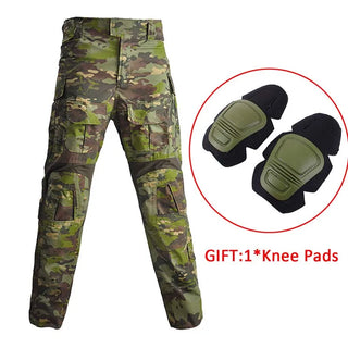 G3 Men's Tactical Pants Clothing Men Camping Cargo Pant US CP Airsoft Camo Paintball Combat Pants +Pads