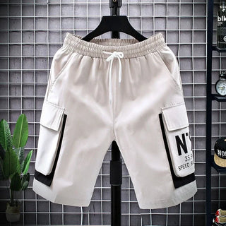 Mens Cargo Shorts Bermuda Short Pants for Men with Pockets Draw String Distressed Jorts Comfortable Strech Elastic Waist Homme