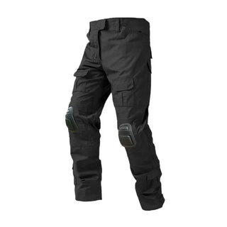 Men's Tactical CP Green Camouflage Cargo Pants Paintball Combat Trousers with Knee Pads Work Clothing