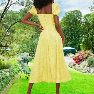 2024 new small fresh floral slim fit dress