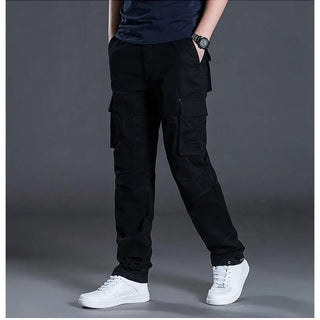 Plus Size 28-42 Men Muti Pocket Cargo Long Pants Casual  Loose Outdoor Tactical Military