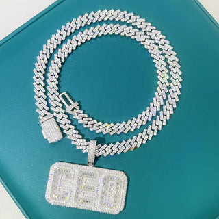 Custom CEO Initial Letter Pendant Necklace 925 silver