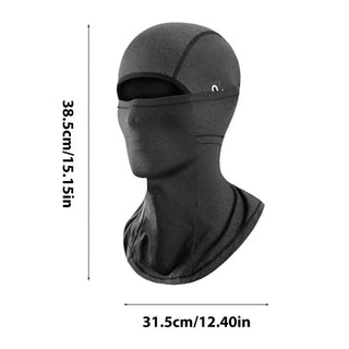 Ski Face Cover UPF 50 Sun Protection Cool Ice Silk Head Cover Elastic Fit Cycling Cap Breathable Head Sock With Glasses Holes