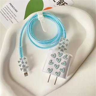 Cherry Frosted Style Charger Cable Protection Cover For iphone US 18/20W Adapter Protector Case Data Line Cord Winder Protective