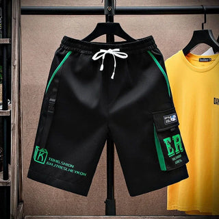 Mens Cargo Shorts Bermuda Short Pants for Men with Pockets Draw String Distressed Jorts Comfortable Strech Elastic Waist Homme