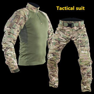 Men's Uniform Set Tactical Clothing Outdoor Hunting Gear US Shirt and Pants Multi Pockets
