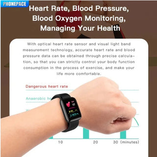 Smart Fitness Tracker Bracelet with Color Screen Health Reminders Exercise Step Counting Intelligent Information Notifications
