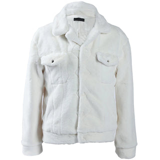 Mauroicardi Winter White Short Soft Warm Faux Fur Coat