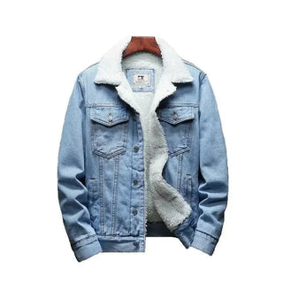 Denim Jackets Man Padding with Sheep jeans coat