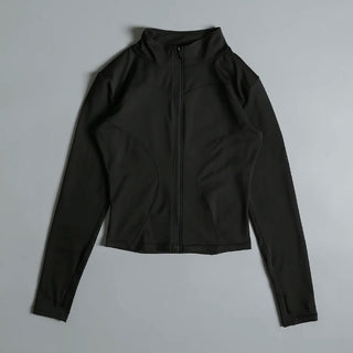 Women Zip Fitness Yoga Shirt Long Sleeve Sports Jacket Gym Top Activewear Running Coats Workout Clothes Woman