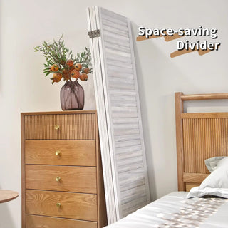 Pnels Room Divider 5.6 FT Tall 16" Wide Wooden Privacy Screen Panel Freestanding Folding Partition Wall Dividers Screen for Ho