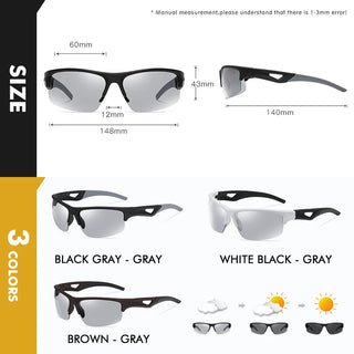 Brand Outdoor Sport Photochromic Sunglasses Men Polarized Day Night Vision Sun Glasses Driving Goggles oculos de sol masculino