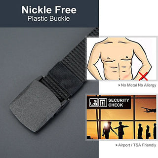 Men's Casual Tactical Belt - High Quality Military Nylon Durable Plastic Buckle Outdoor Sports Training Versatile Denim Belt